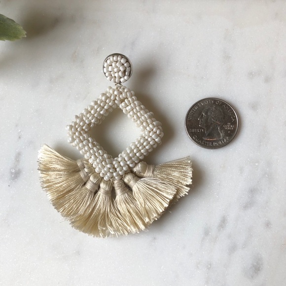 NWOT!! The Isabella - Fringe Beaded Drop Earrings - Picture 4 of 4